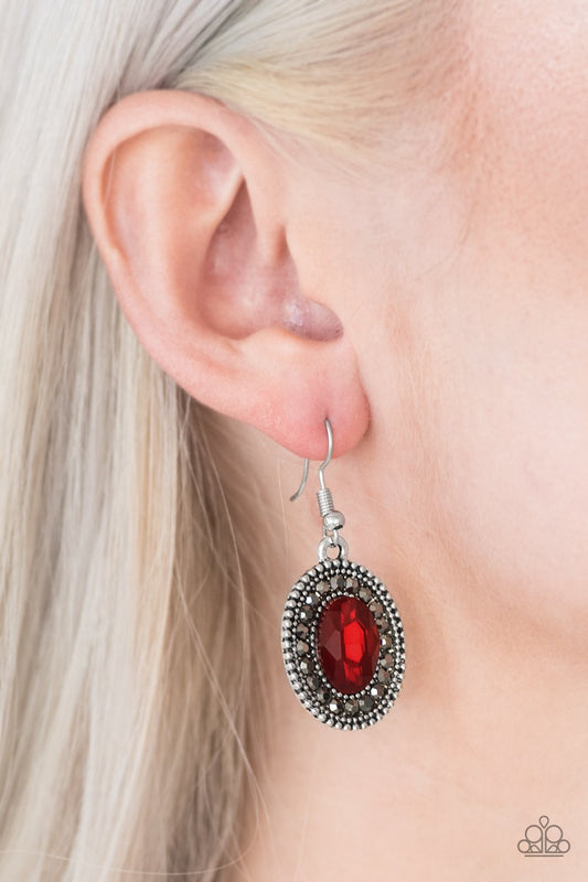 Wonderfully West Side Story - red - Paparazzi earrings