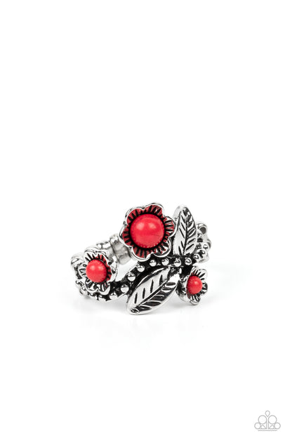 Wonderland Wildflower - red - Paparazzi ring