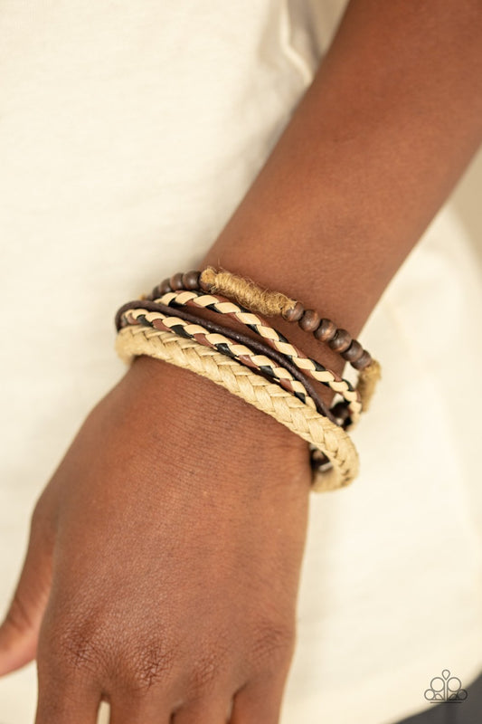 Woodland Wayfarer-brown-Paparazzi bracelet