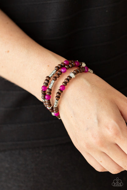 Woodsy Walkabout - pink - Paparazzi bracelet