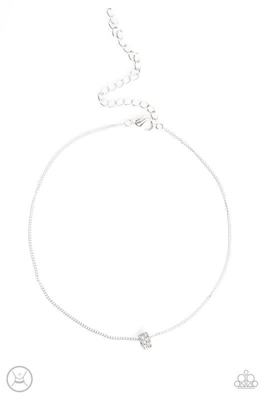 Work Hard, SLAY Hard - White - Paparazzi choker necklace