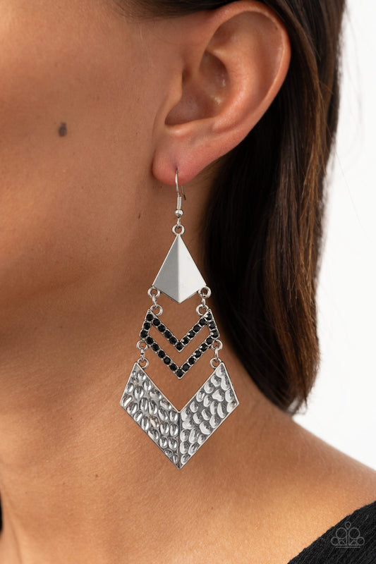 Work Hazard - black - Paparazzi earrings