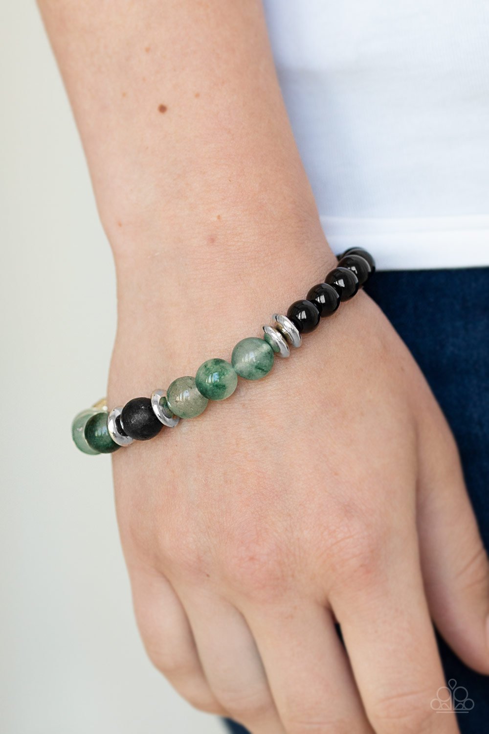 World Peace-green-Paparazzi bracelet