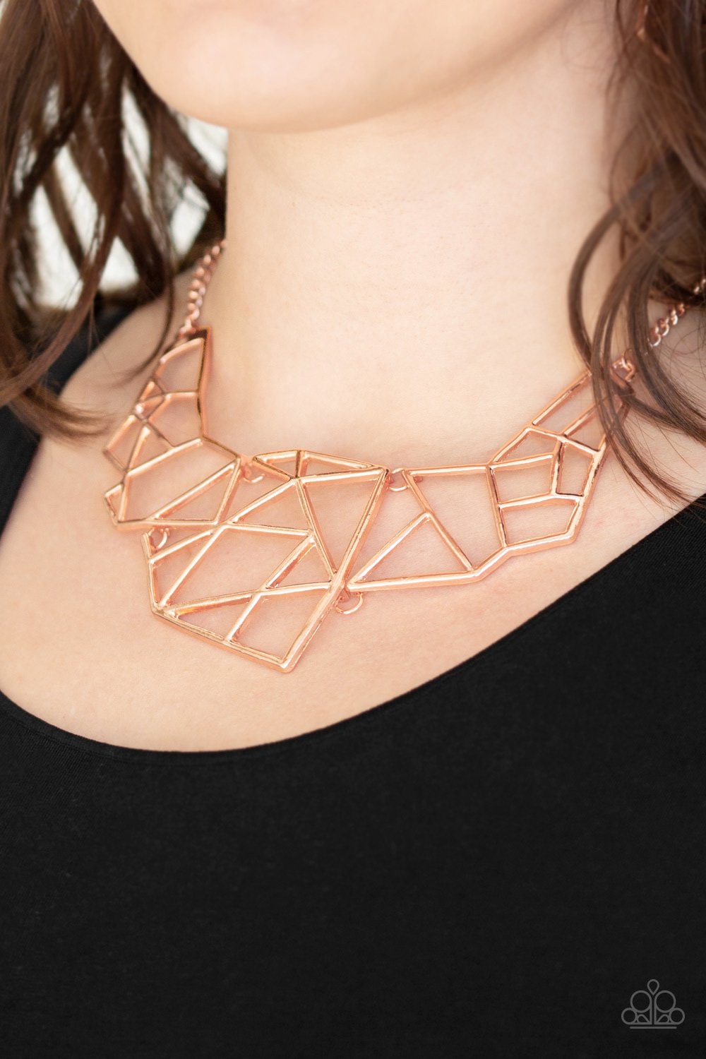 World Shattering-copper-Paparazzi necklace
