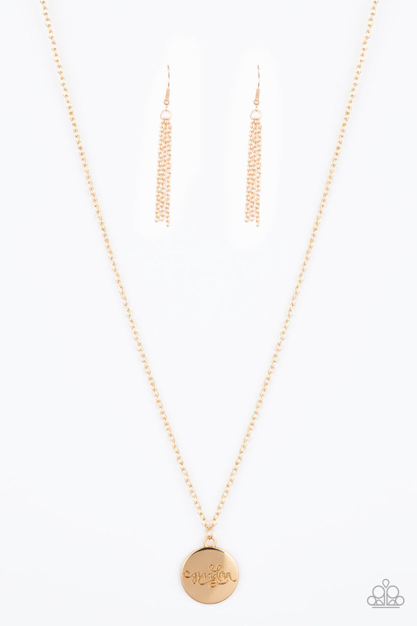 Worlds Best Grandma gold Paparazzi necklace JewelryBlingThing
