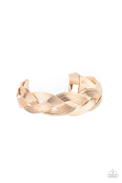 Woven Wonder - gold - Paparazzi bracelet