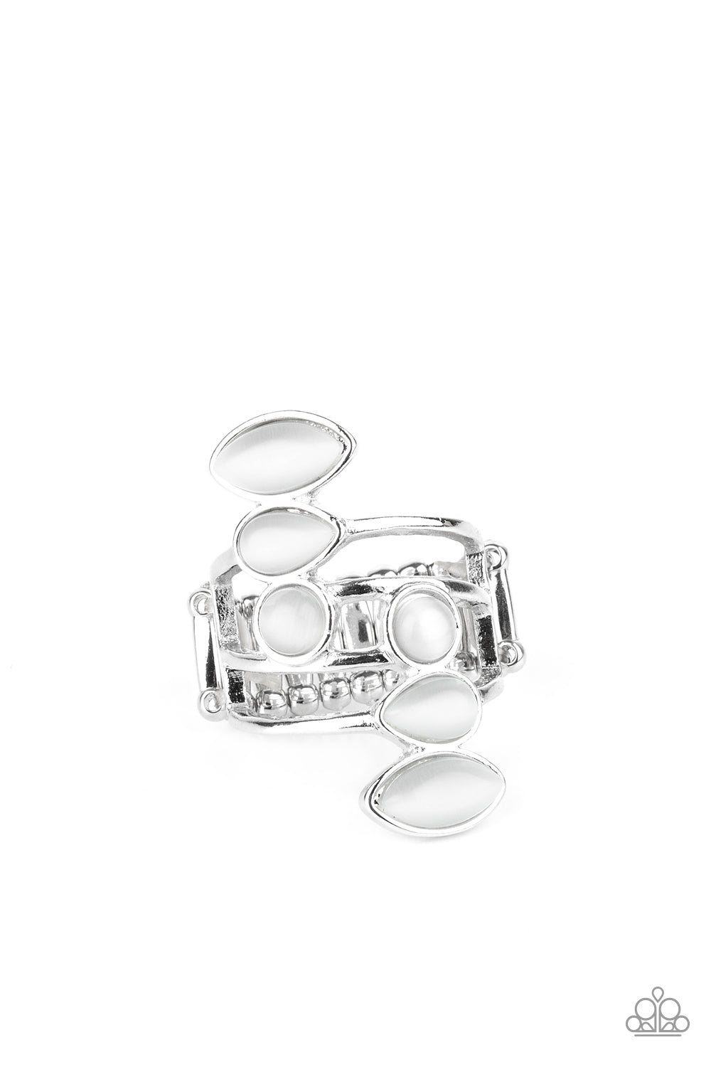 Wraparound Radiance - white - Paparazzi ring