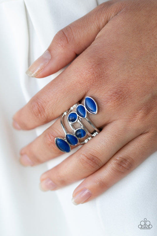 Wraparound Radiance-blue-Paparazzi ring
