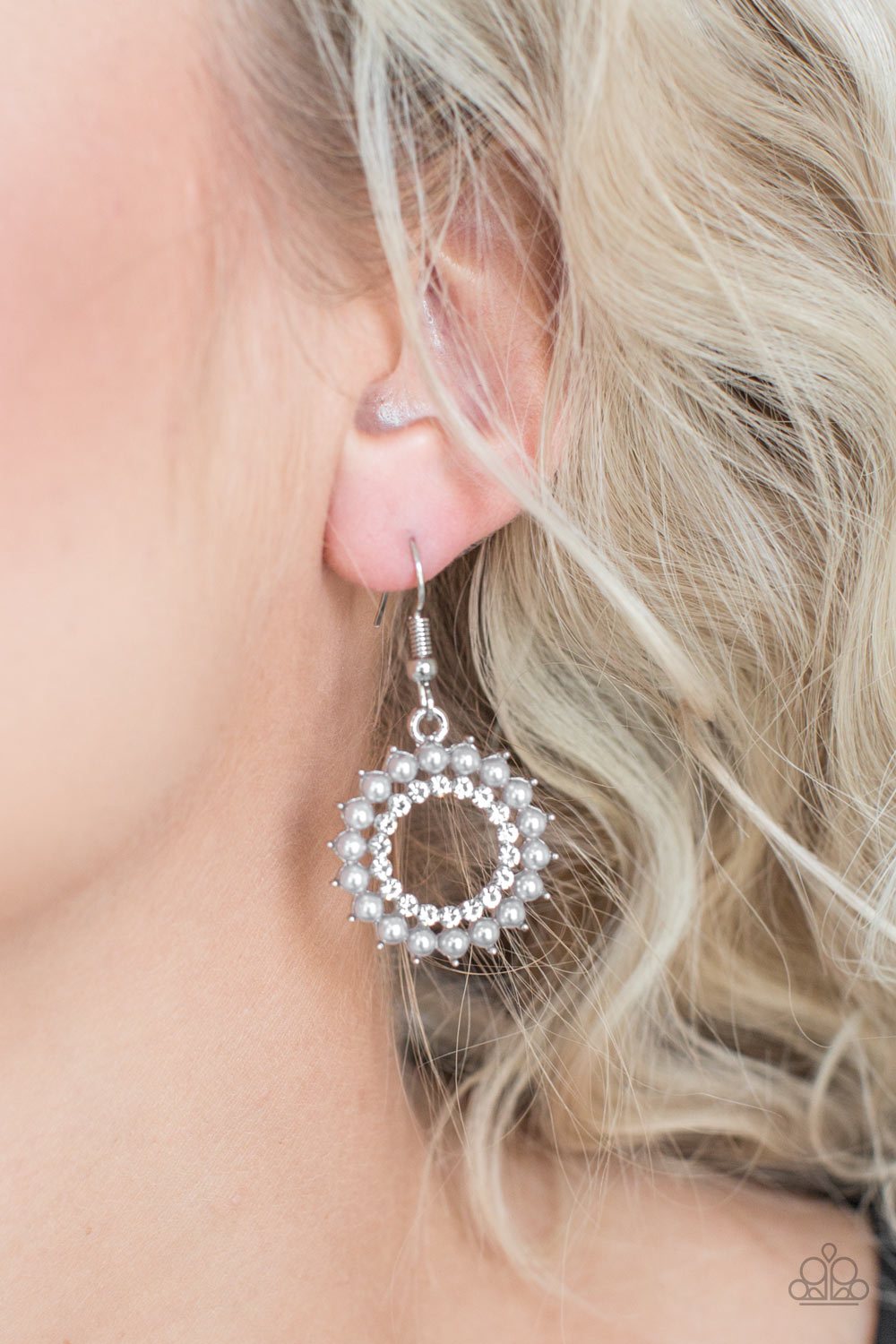 Wreathed in Radiance-silver-Paparazzi earrings