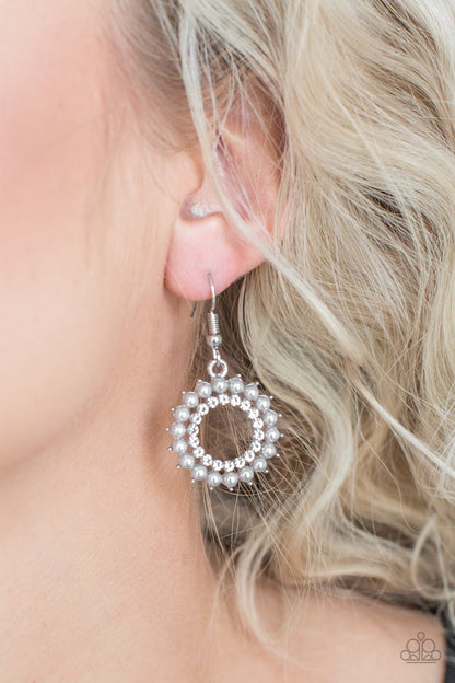 Wreathed in Radiance-silver-Paparazzi earrings