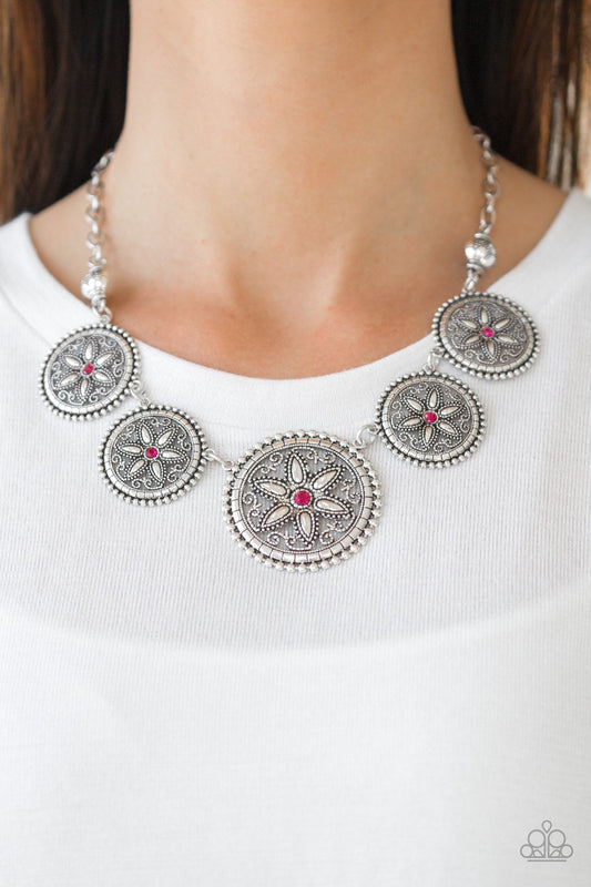 Written in the Star Lilies - pink - Paparazzi necklace