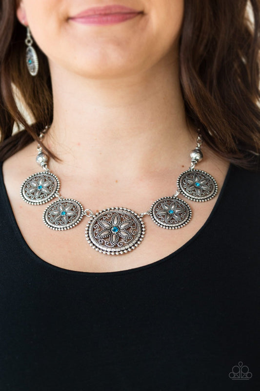 Written in the STAR LILIES-blue-Paparazzi necklace