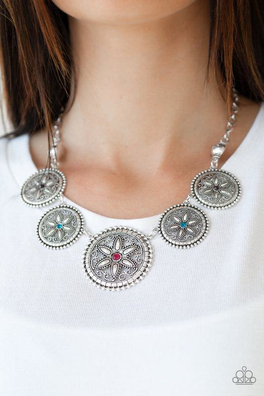 Written in the Star Lilies-multi-Paparazzi necklace
