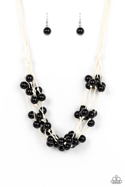 Yacht Catch - black - Paparazzi necklace