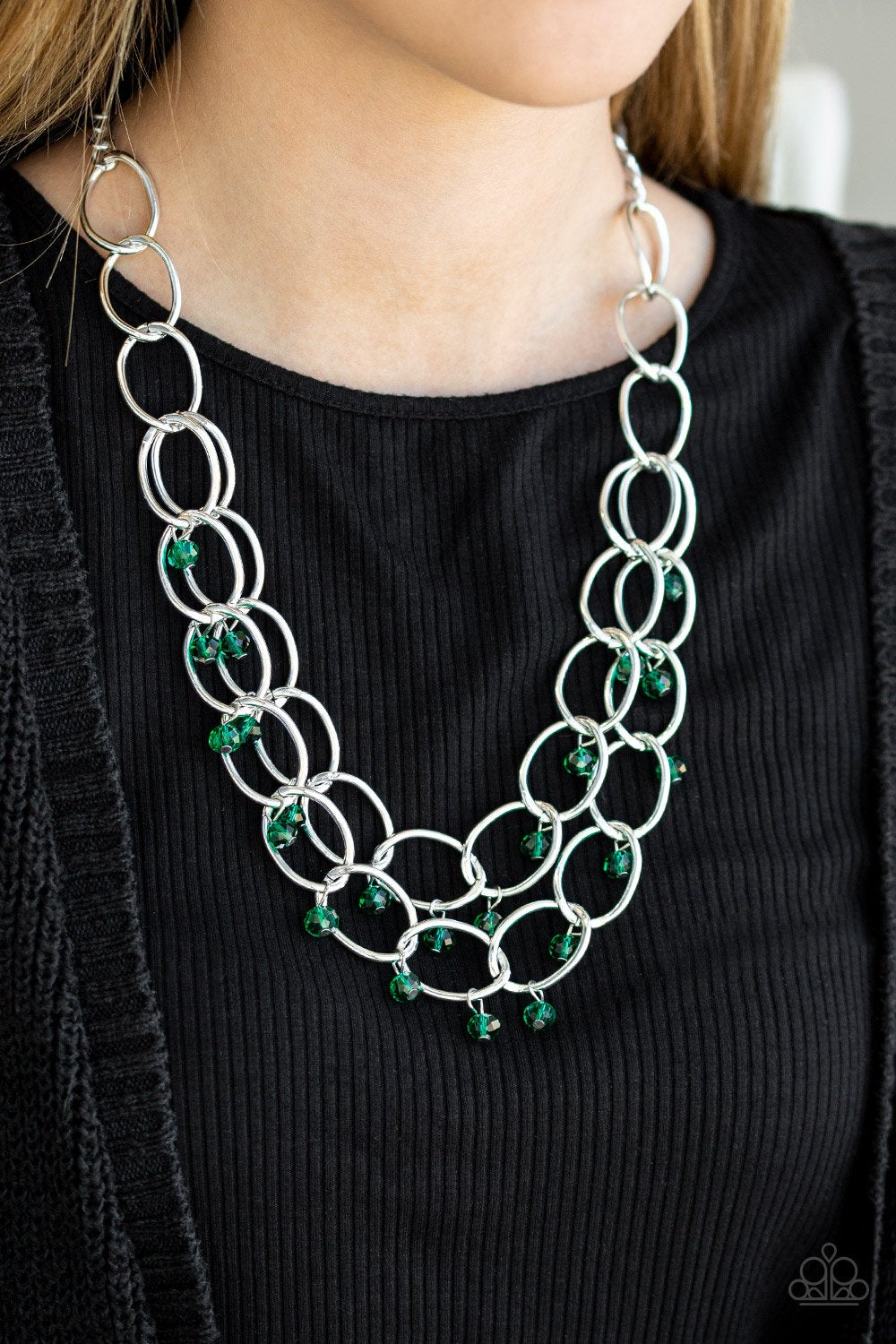 Yacht Tour - green - Paparazzi necklace