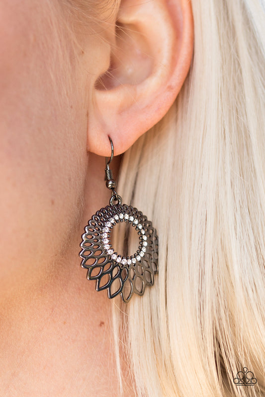 You Heard the GLAM - black - Paparazzi earrings