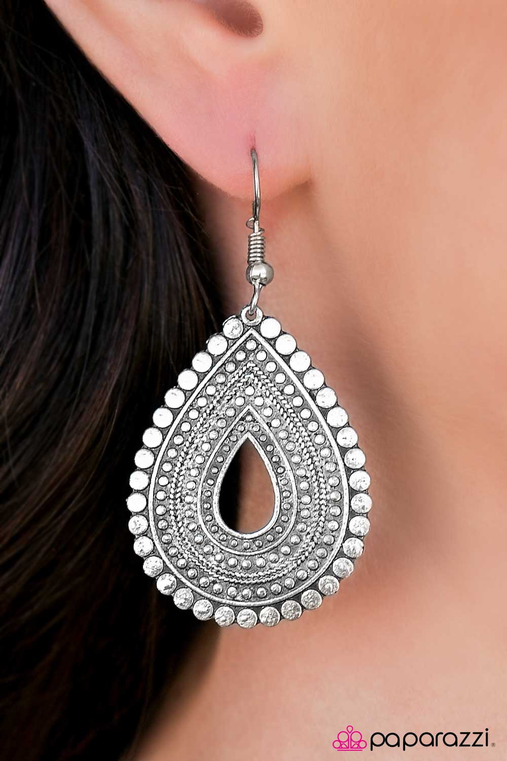 You Look TEAR-rific! - Silver - Paparazzi earrings