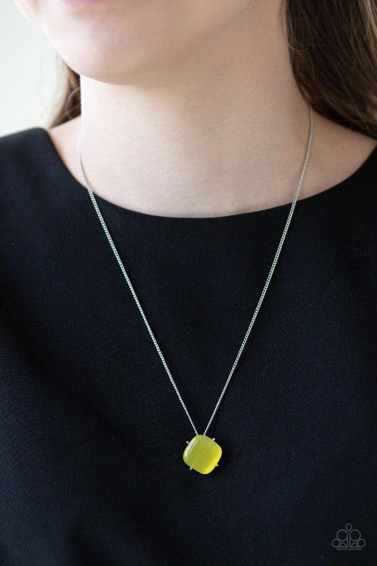 You GLOW Girl-yellow-Paparazzi necklace