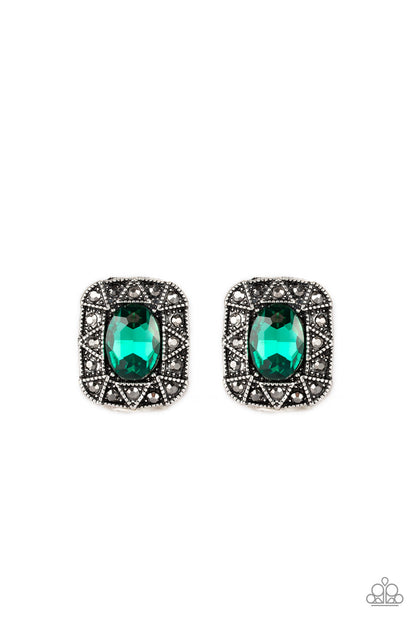 Young Money - green - Paparazzi earrings