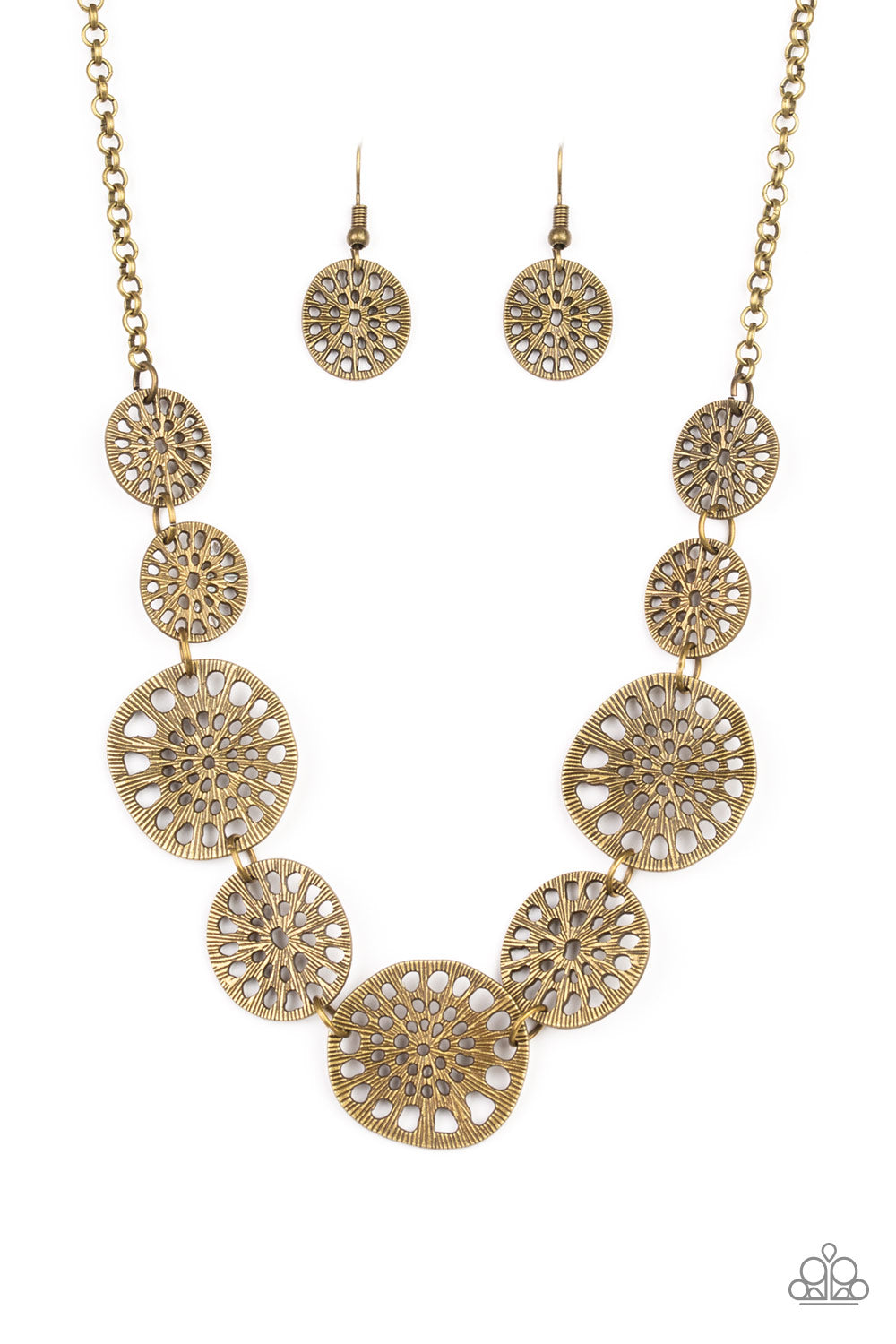 Your Own Free WHEEL - brass - Paparazzi necklace