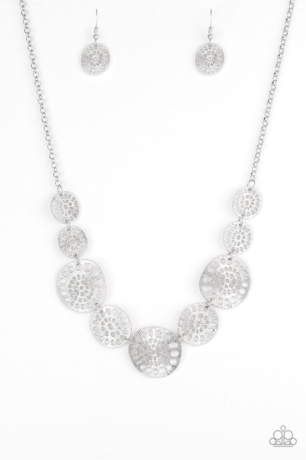 Your Own Free WHEEL - silver - Paparazzi necklace