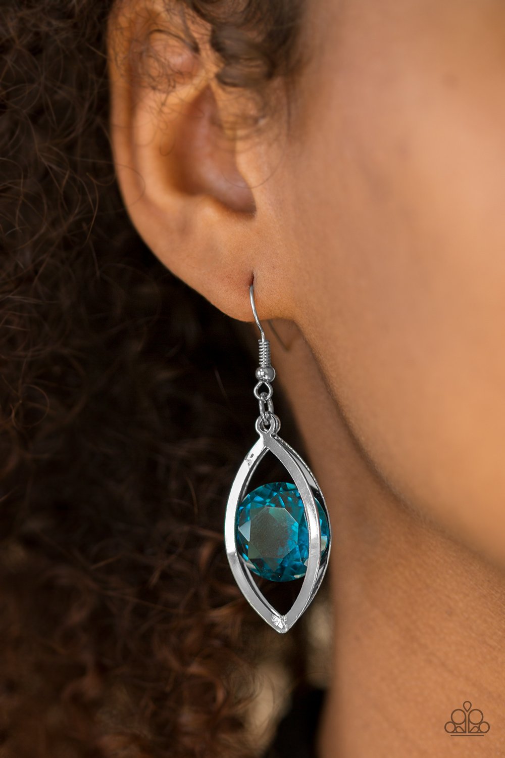 Your Eyes Only - blue - Paparazzi earrings