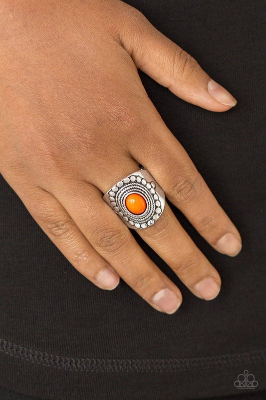 ZEN To One - orange - Paparazzi ring