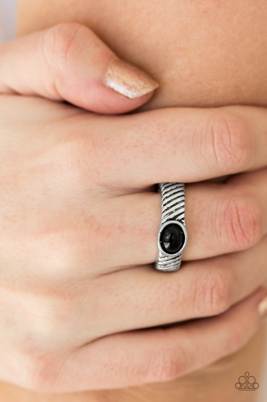 Zebra Zen - black - Paparazzi ring