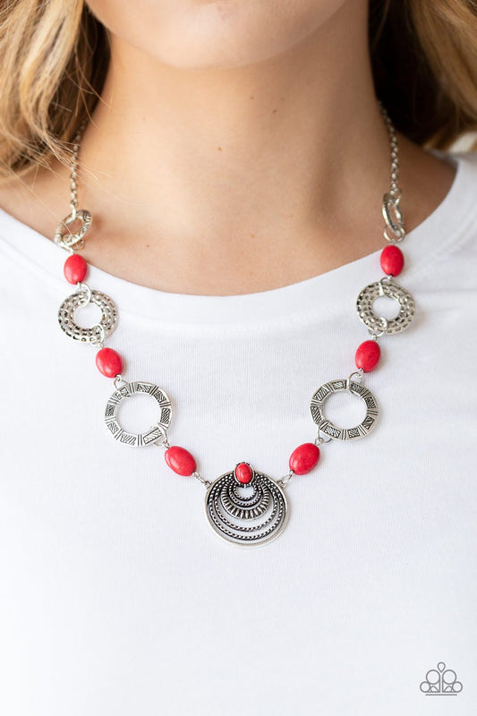 Zen Trend-red-Paparazzi necklace
