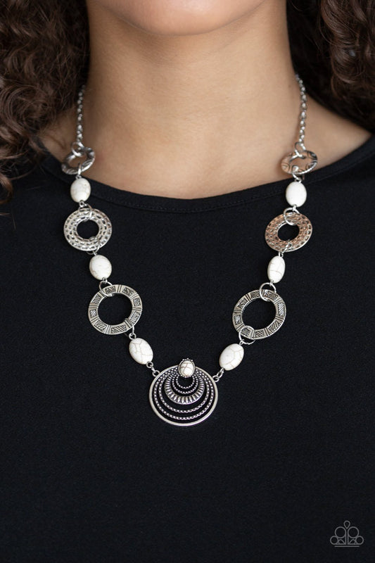 Zen Trend-white-Paparazzi necklace