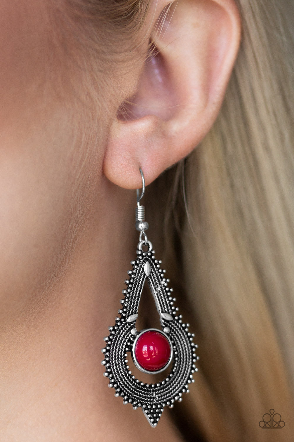 Zoomin Zumba - red - Paparazzi earrings