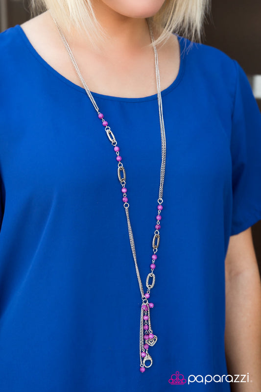Isnt She Charming - purple - Paparazzi necklace