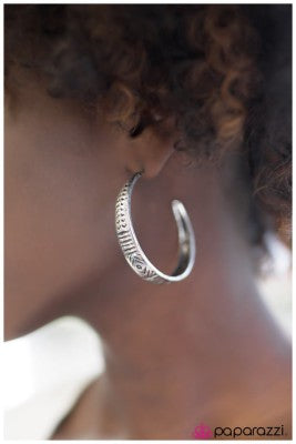 Madly Madagascar - Paparazzi hoop earrings