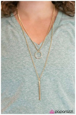 Plain as Day - gold - Paparazzi necklace